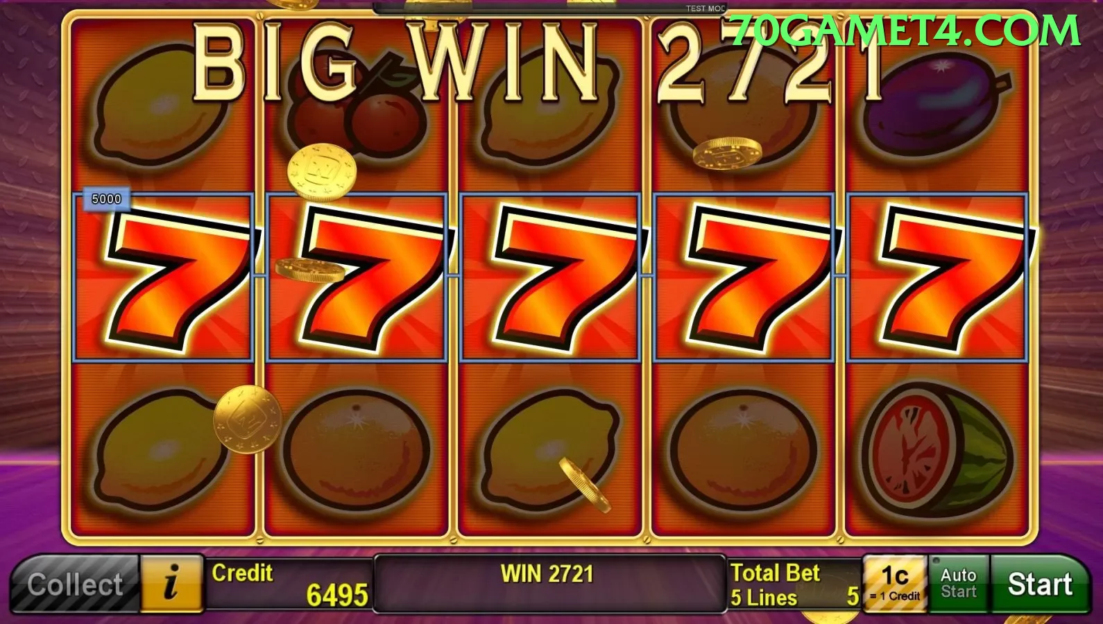 Slots online da 70game com jackpots progressivos